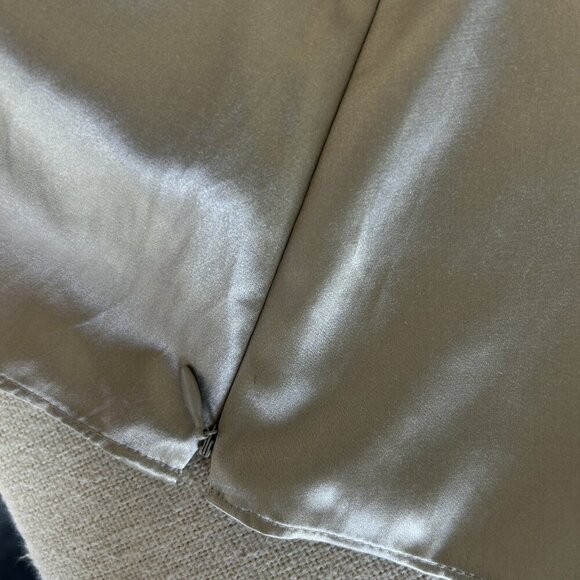 Ann Taylor Gold Satin Halter Top Size 2 - Picture 3 of 9